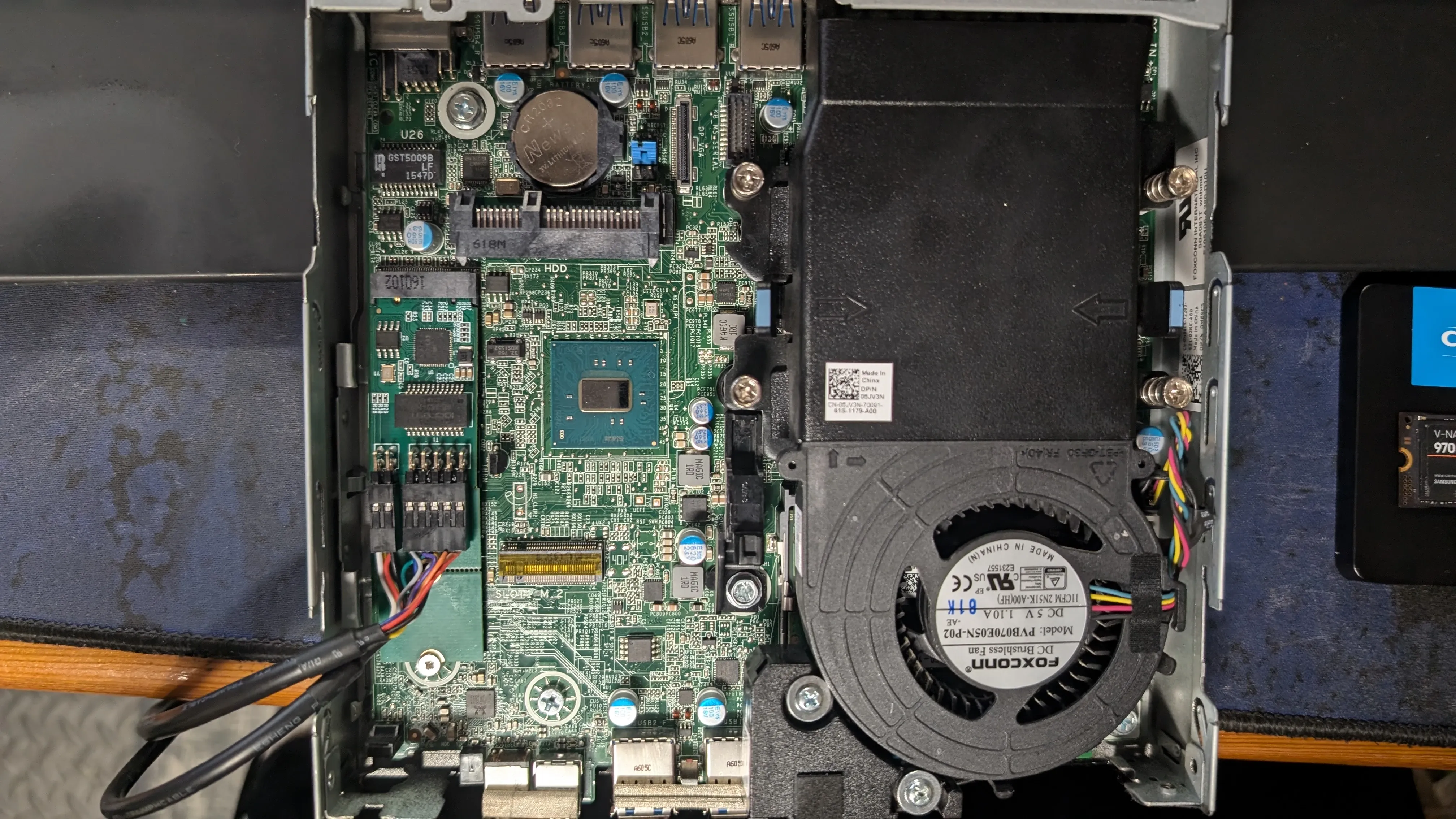 Installed M.2 NIC adapter