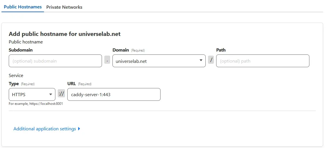 Route tunnel example