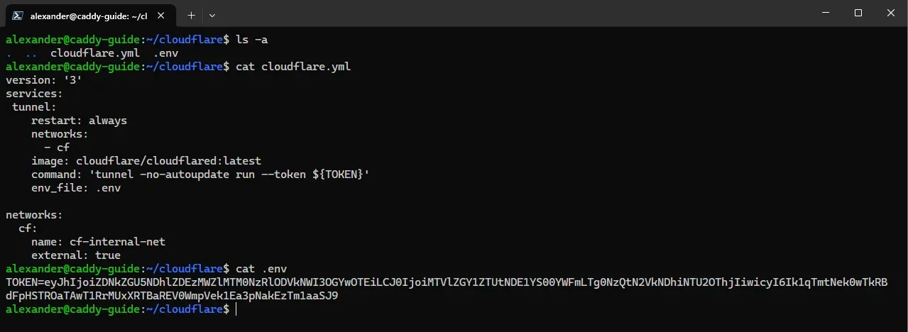 Example Cloudflare Tunnel Config