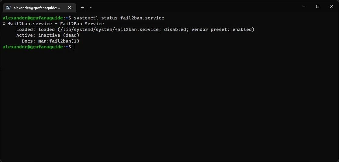 Fail2Ban Service Status
