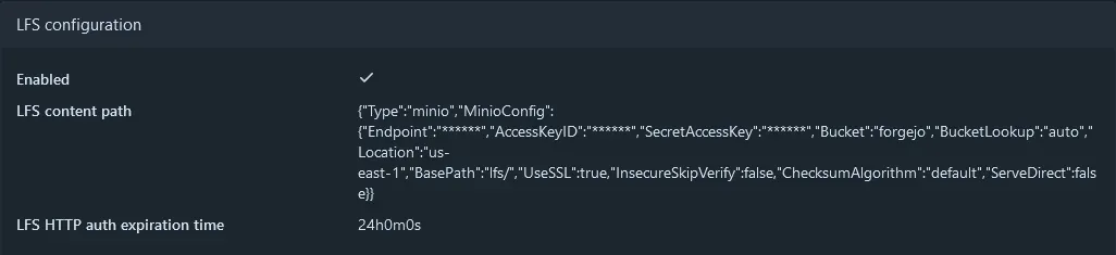 FJ Site Admin Config for LFS