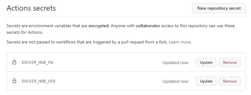 GitHub Actions Secrets