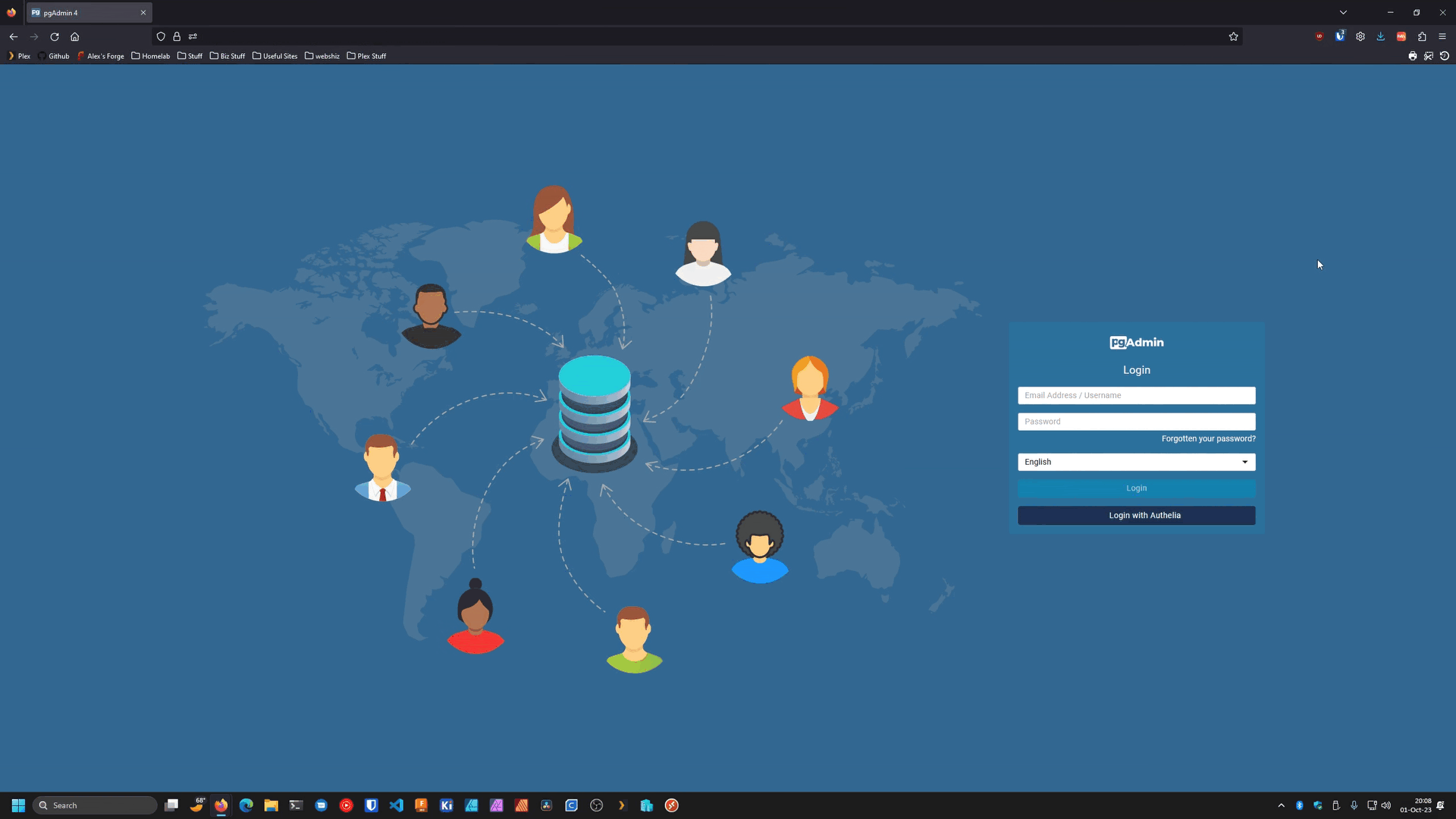 pgAdmin oAuth sign in flow